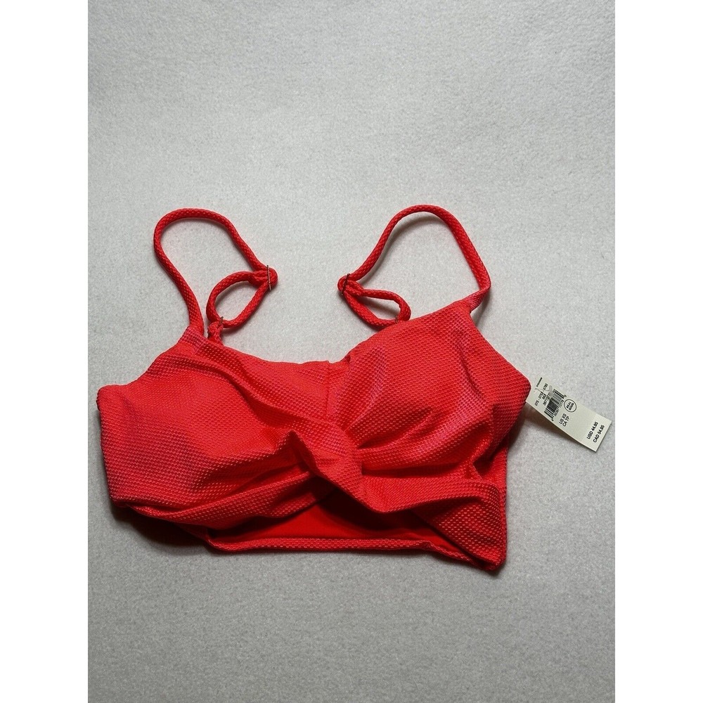 NWT Aerie Women's Textured Scoop Top Size XS Extra Small - Orange Ish Color New